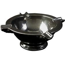 Don Salvatore Tobacco Bowl Cigar Ashtray Black